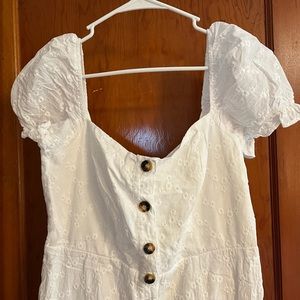 Show Me Your Mumu White Eyelet Mini Dress XL